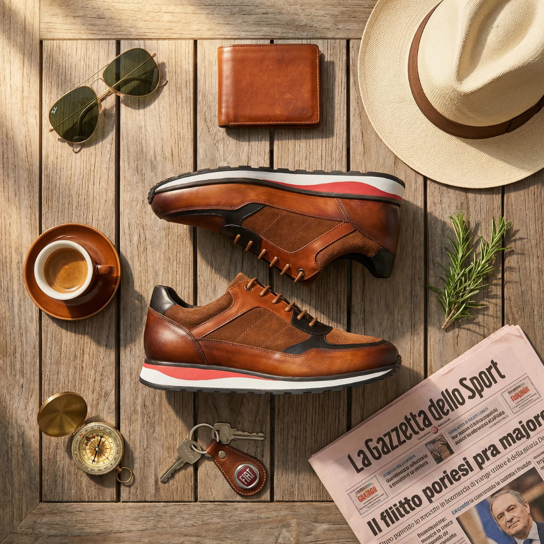 Lukas | Leder Sneaker Herren Schwarz Elegant Komfortabel Hochwertig 5