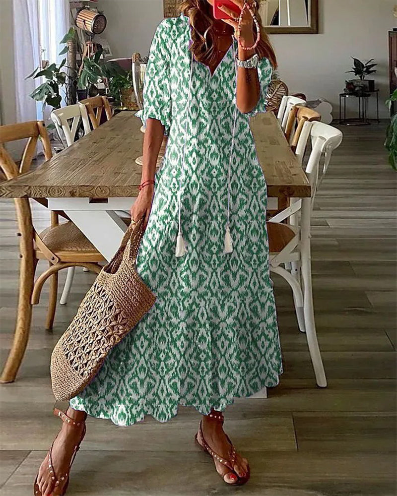 Luna | Boho-Maxikleid mit Print 2
