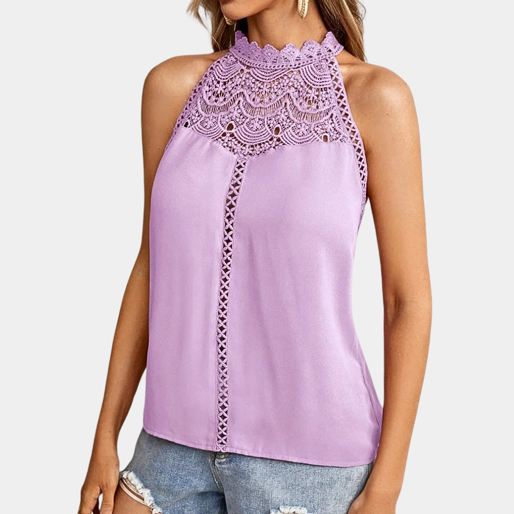 Luna | Elegantes Spitzentop für Damen – Ärmellos, Festlich & Vielseitig 2