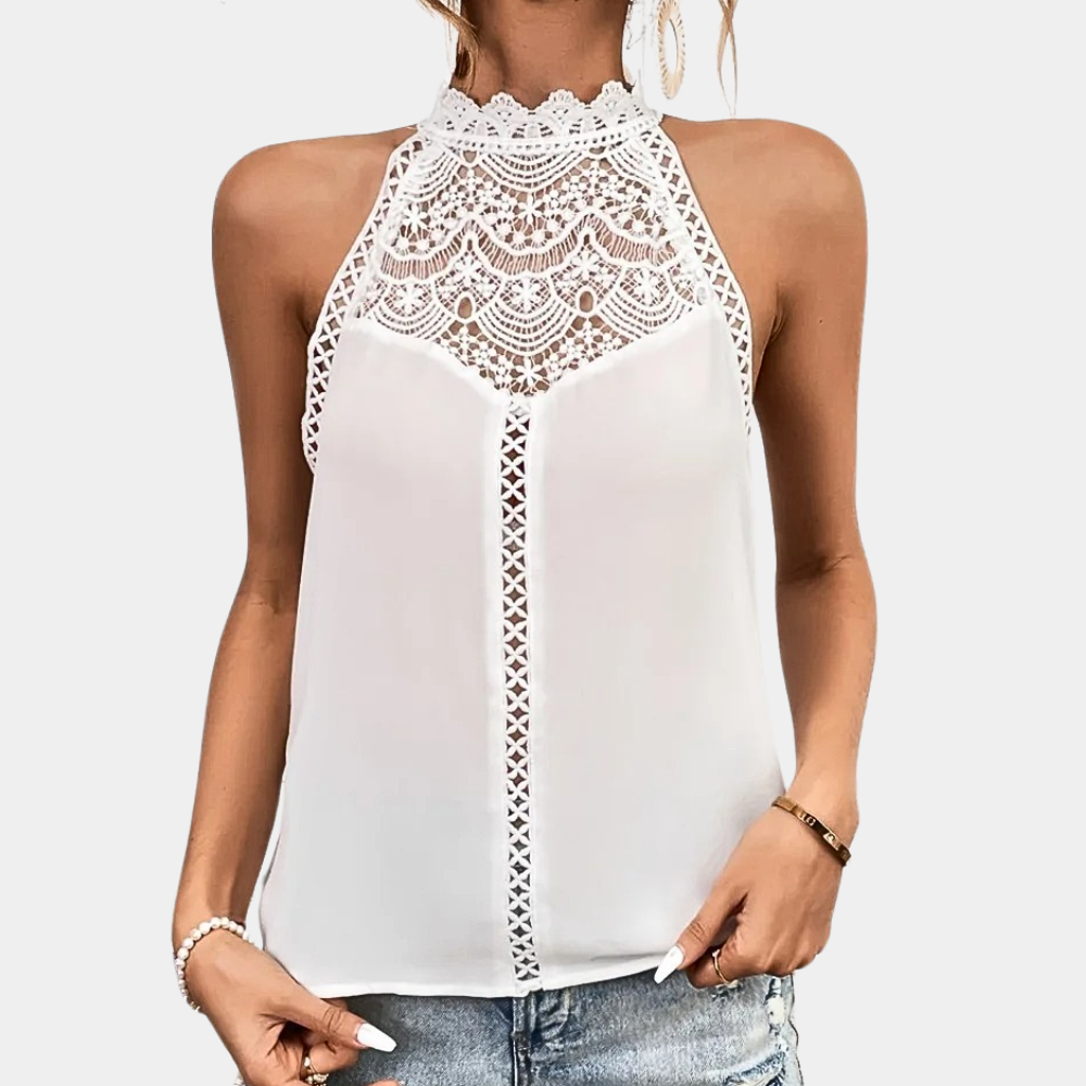 Luna | Elegantes Spitzentop für Damen – Ärmellos, Festlich & Vielseitig 3