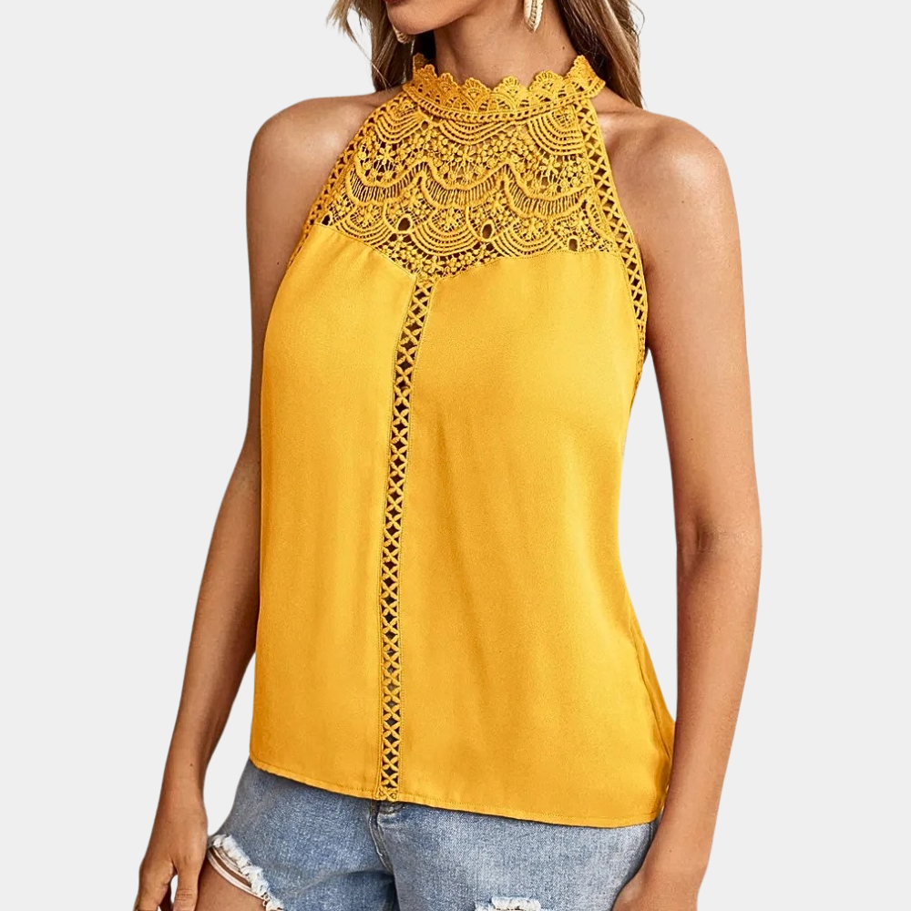 Luna | Elegantes Spitzentop für Damen – Ärmellos, Festlich & Vielseitig 4