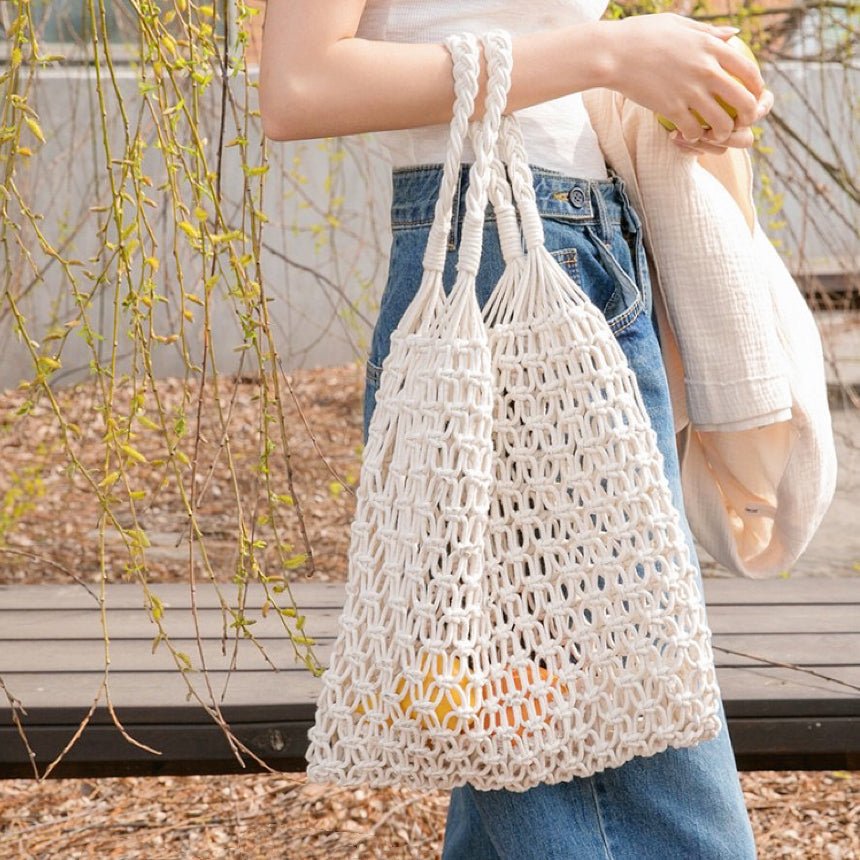 Luna | Handgefertigte Makramee-Baumwolltasche 0