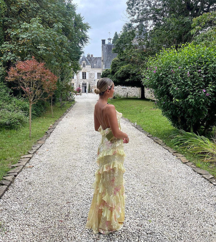 Amelie | Romantisches und elegantes fließendes Maxikleid