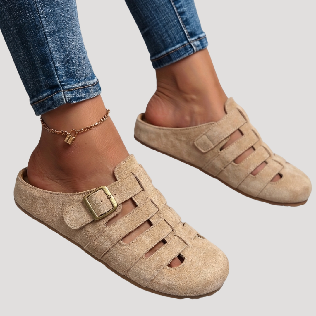 Lydia | Damen-Clogs Geschlossene Zehen Schnallenverschluss Komfort 1