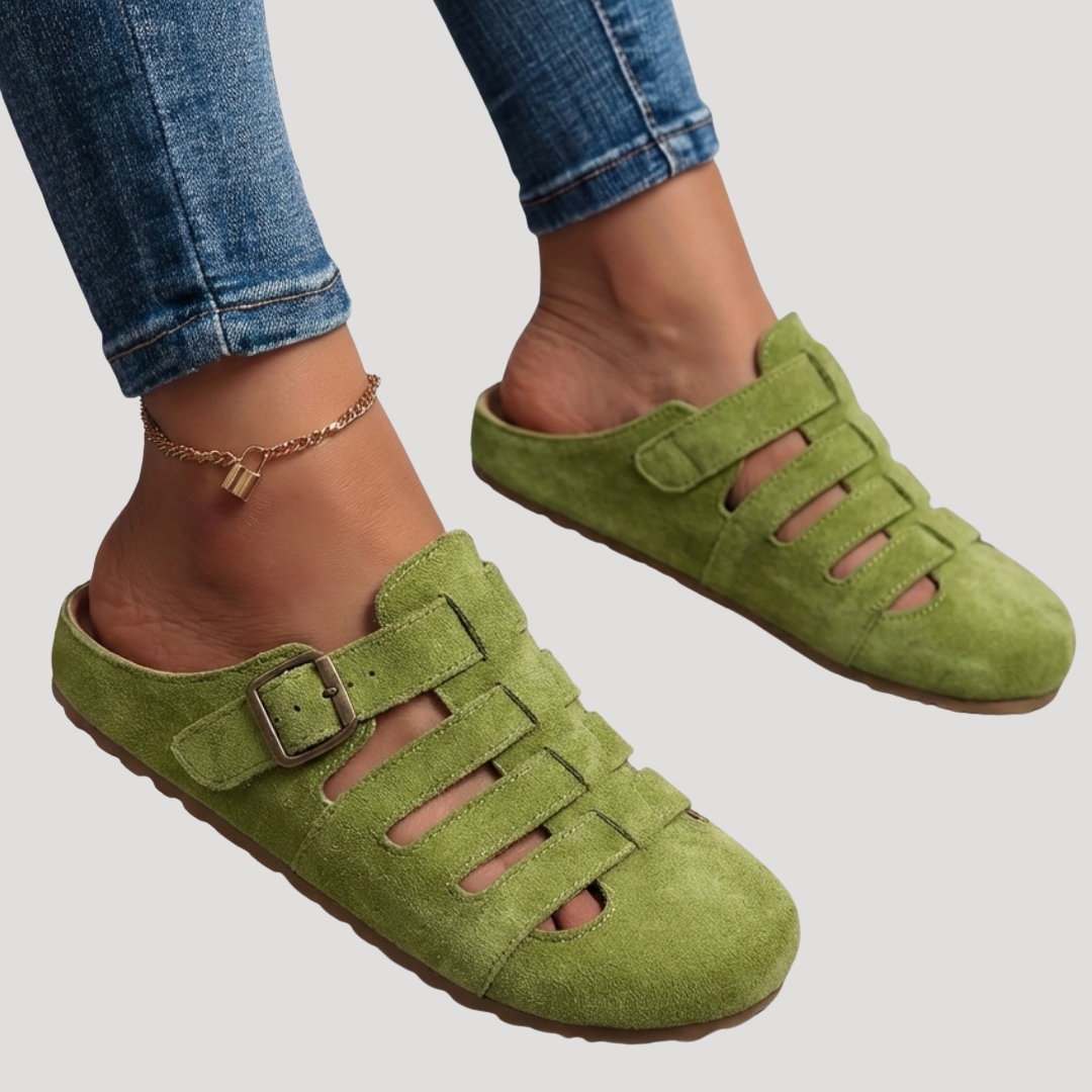 Lydia | Damen-Clogs Geschlossene Zehen Schnallenverschluss Komfort 3