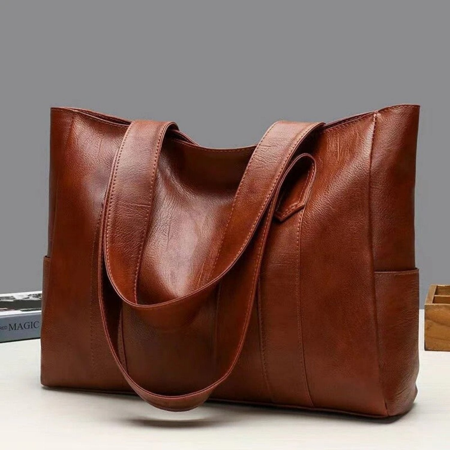 Manuela | Vintage-Ledertasche mit großem Fassungsvermögen 2