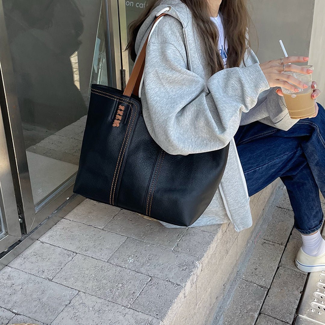 Margaret | Minimalistische Tragetasche aus veganem Leder 4