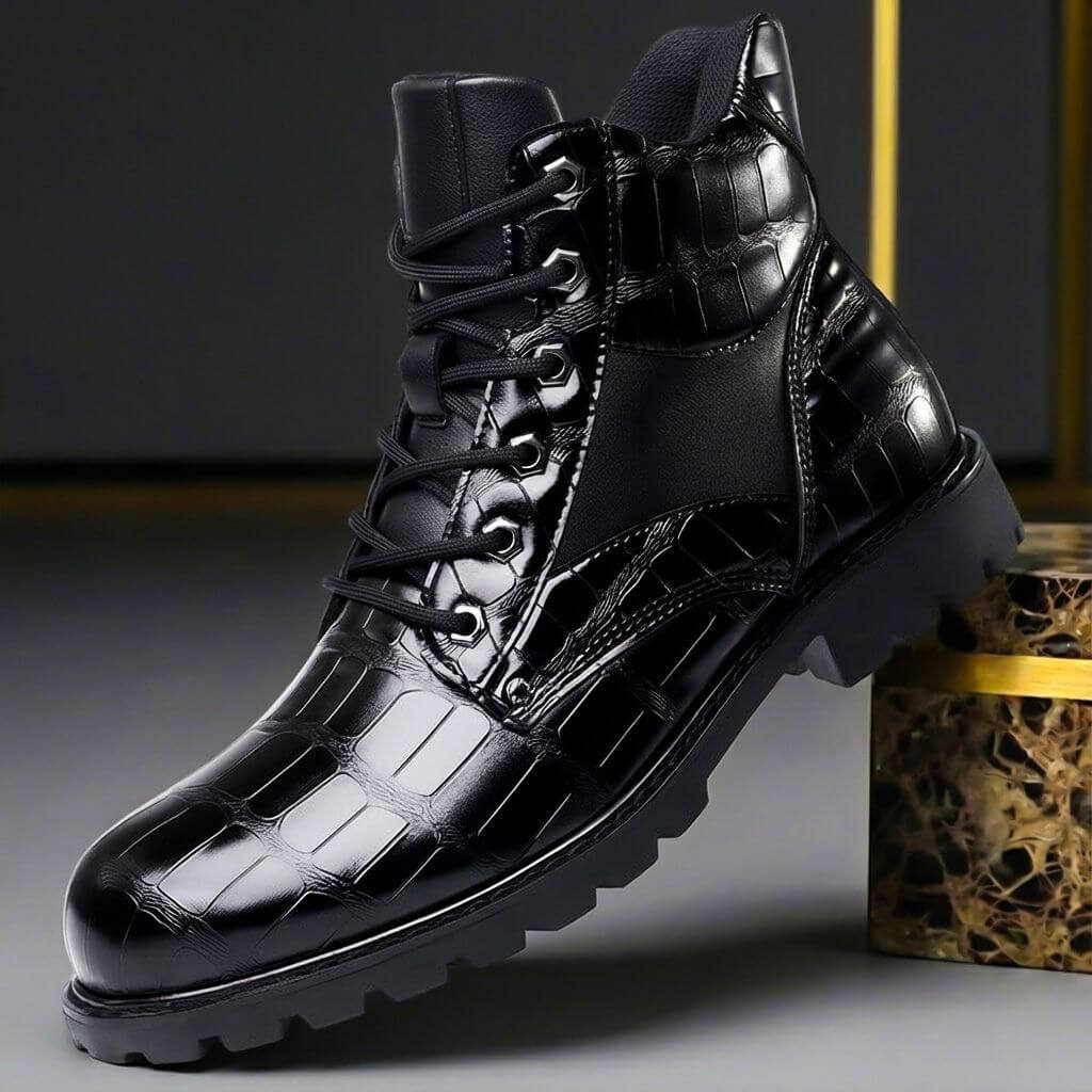 Mason | Urbane Stiefel aus geprägtem Leder 1