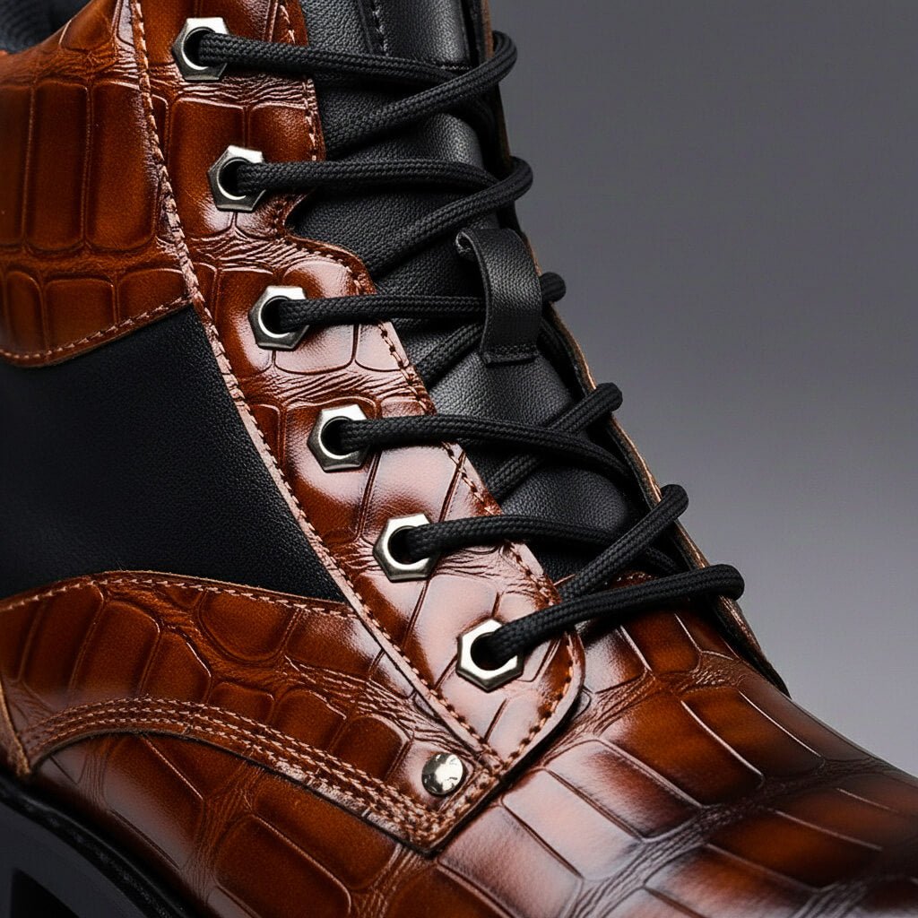 Mason | Urbane Stiefel aus geprägtem Leder 2
