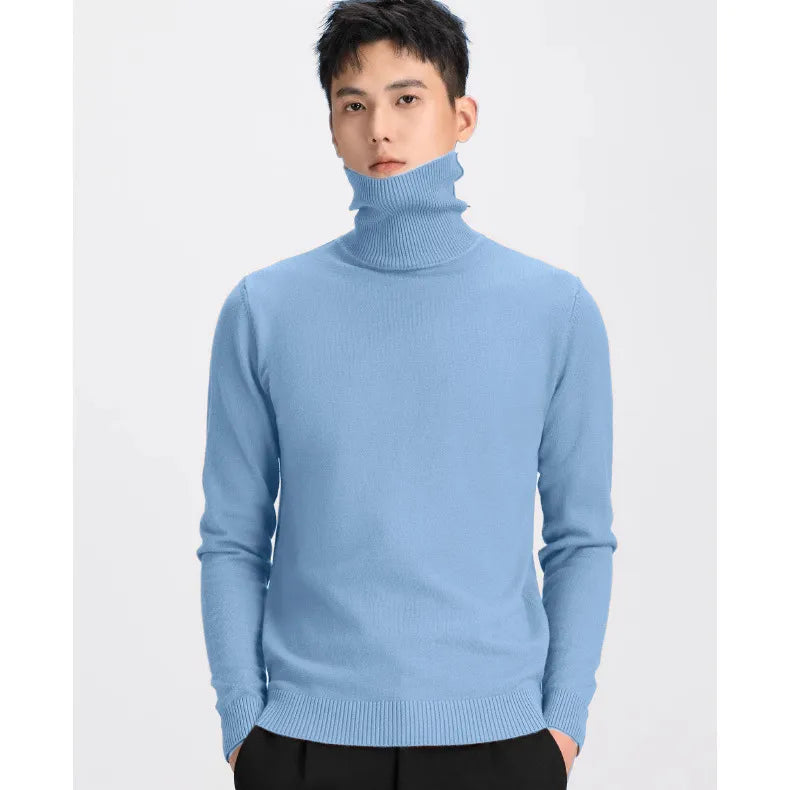 Feinstrick Rollkragenpullover mit Rippkragen