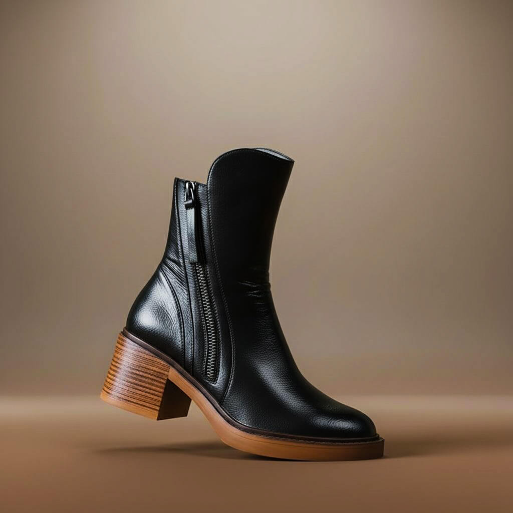 Mia | Elegante und stylische Lederstiefeletten 1