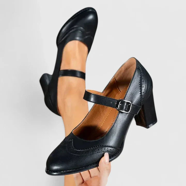 Mira | Elegante & Bequeme On Schuhe Damen Mary-Jane mit Blockabsatz 3