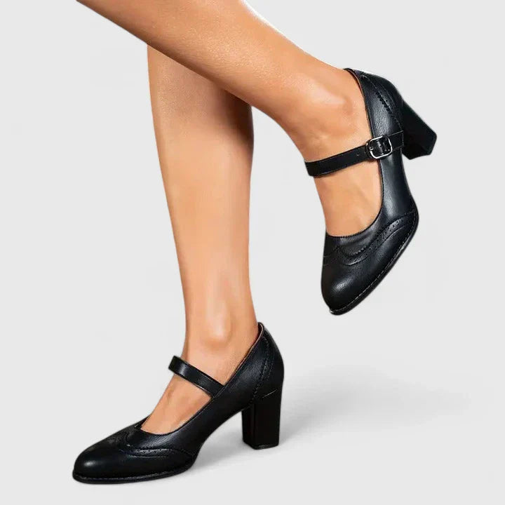 Mira | Elegante & Bequeme On Schuhe Damen Mary-Jane mit Blockabsatz 4