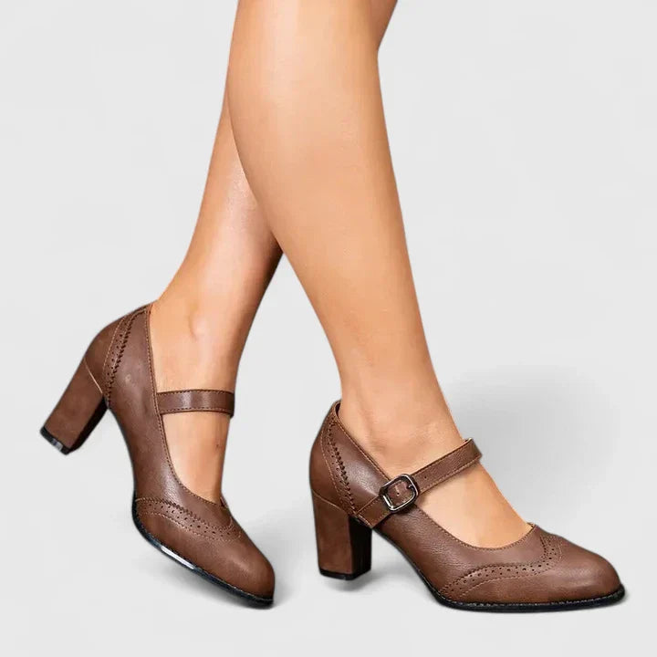 Mira | Elegante & Bequeme On Schuhe Damen Mary-Jane mit Blockabsatz 5
