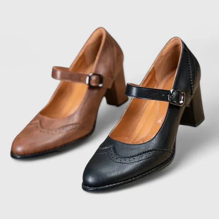 Mira | Elegante & Bequeme On Schuhe Damen Mary-Jane mit Blockabsatz 6