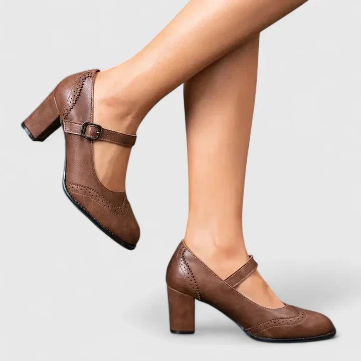 Mira | Elegante & Bequeme On Schuhe Damen Mary-Jane mit Blockabsatz 8