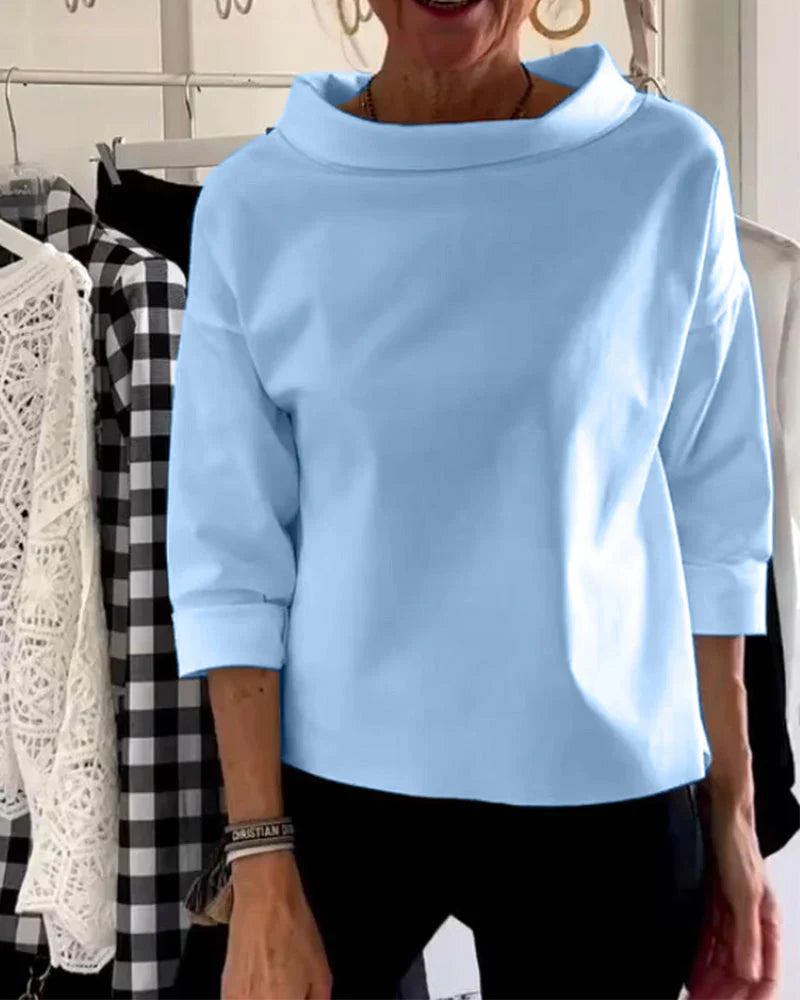 Mira | Festliche Oberteile Damen Elegant 3/4-Ärmel Entspannt 1