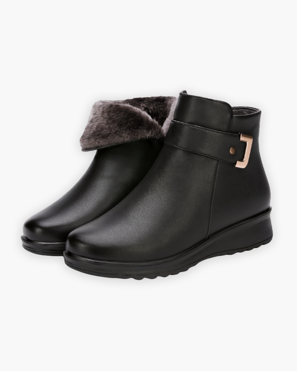 Gefütterte Stiefeletten mit Schnalle