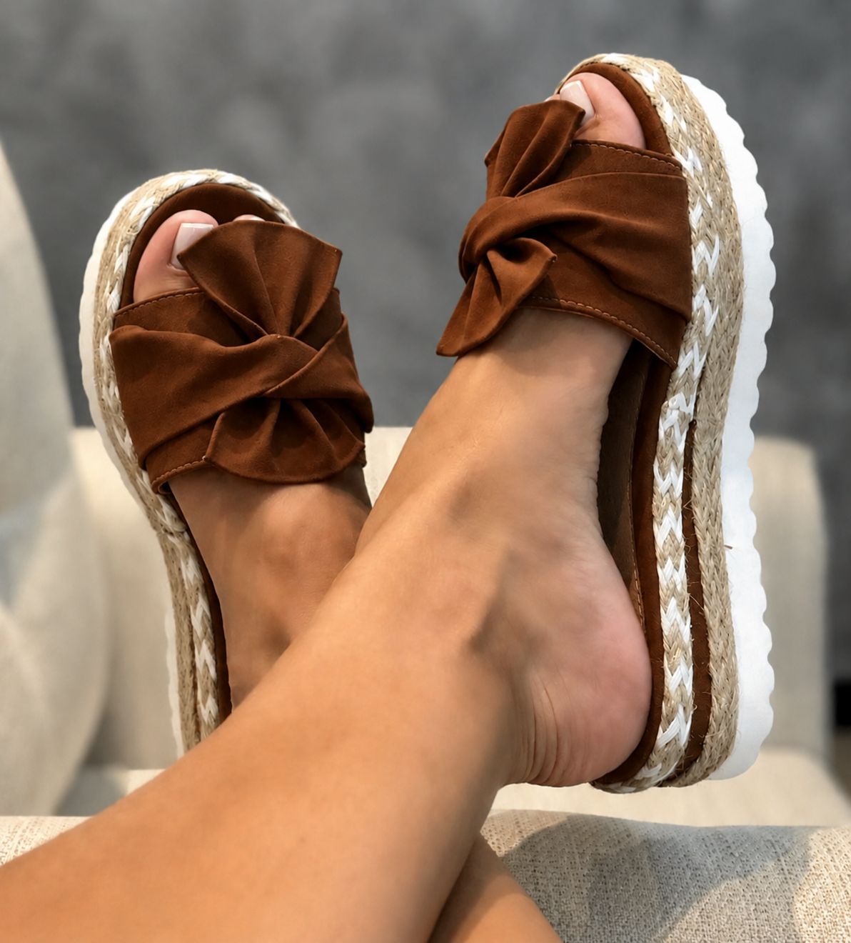 Nina | Damen-Sandalen Gewebter Keilabsatz Elegant Komfortabel 4