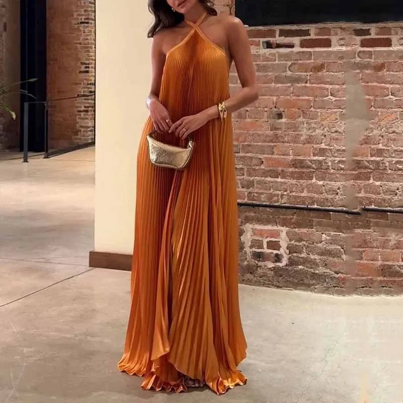 Nora | Maxikleid Sommer Festlich Neckholder Elegant Fließend 0