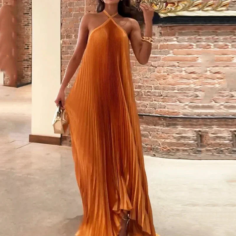 Nora | Maxikleid Sommer Festlich Neckholder Elegant Fließend 1