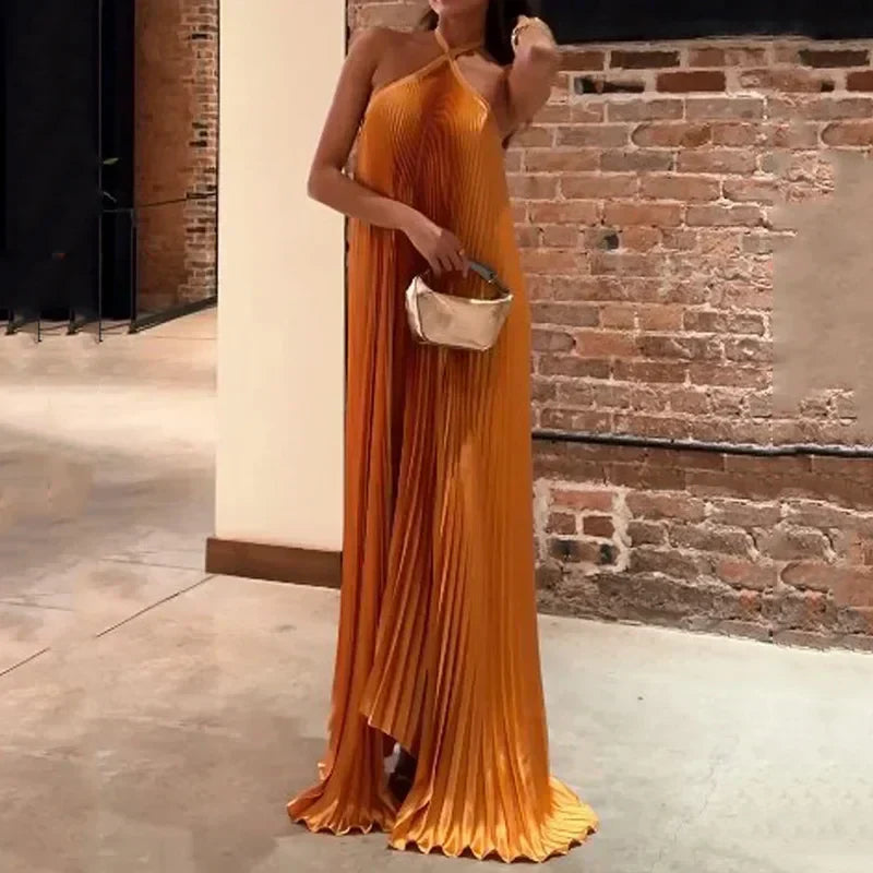 Nora | Maxikleid Sommer Festlich Neckholder Elegant Fließend 2