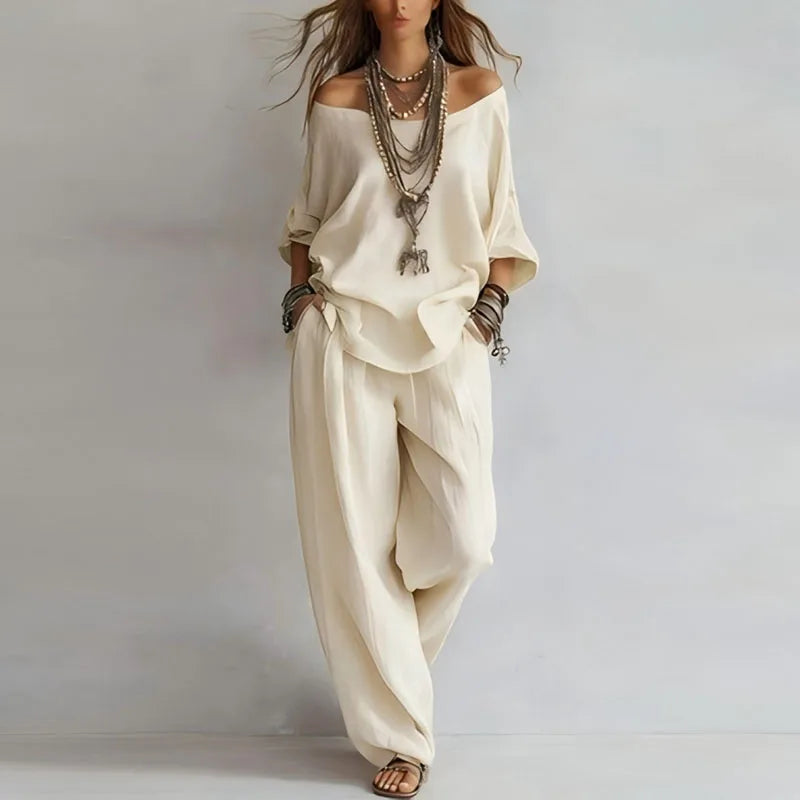 Octavia | Elegantes, Schulterfreies & Weites Damen Kombi-Set 4