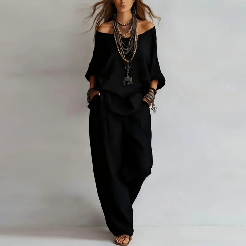 Octavia | Elegantes, Schulterfreies & Weites Damen Kombi-Set 5