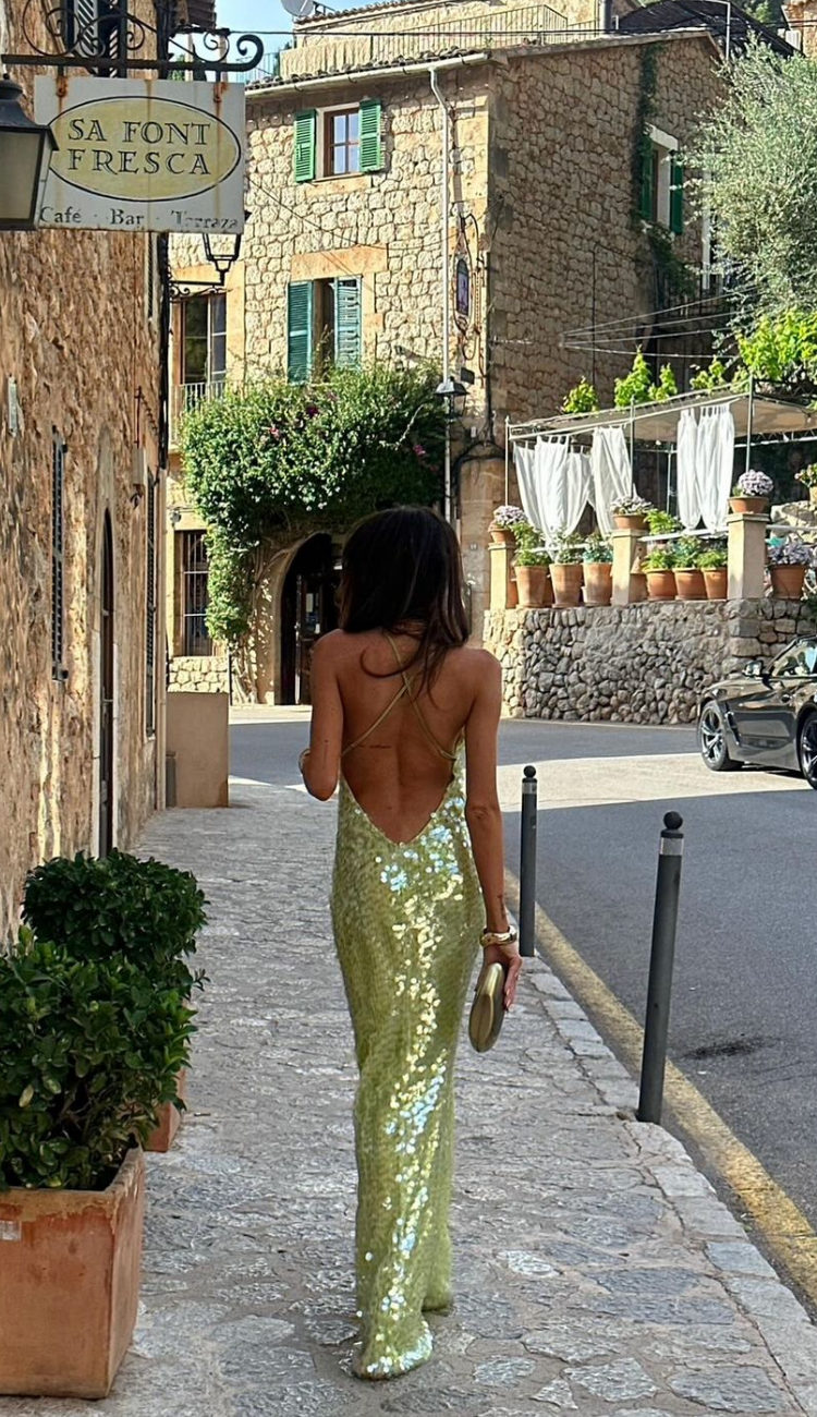 Odette | Abendkleid Abendkleider Pailletten Rückenfrei Glamourös Figurbetont 3
