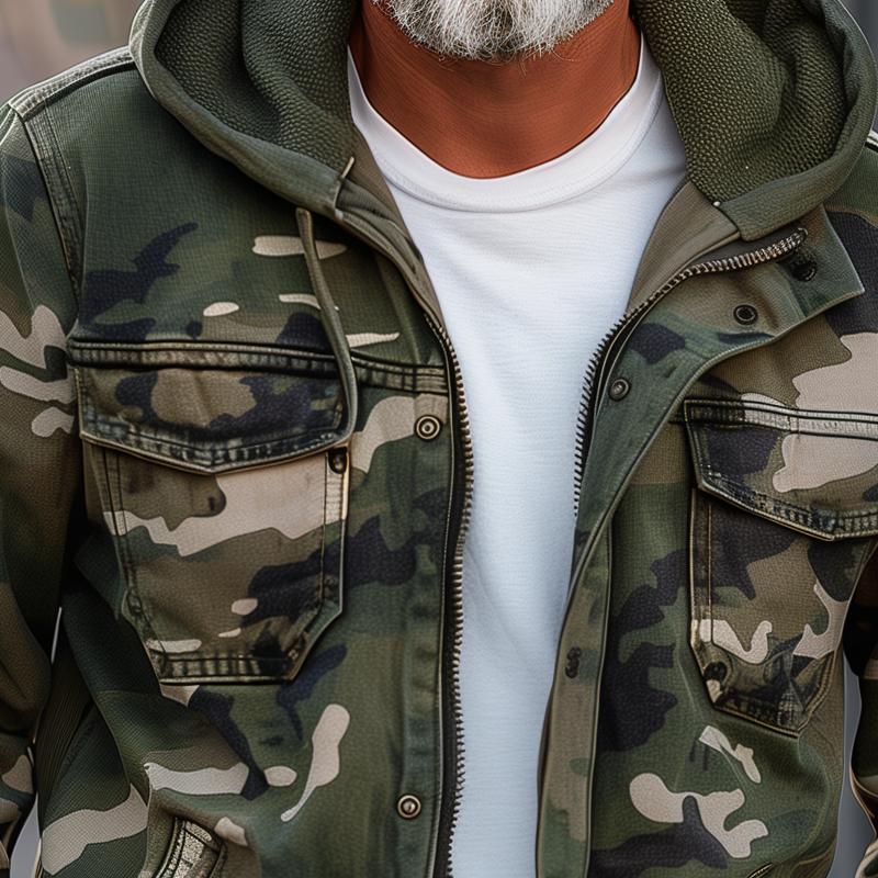 Olijve | Camouflage-Cargojacke – Funktionell, Strapazierfähig & Stilvoll 2