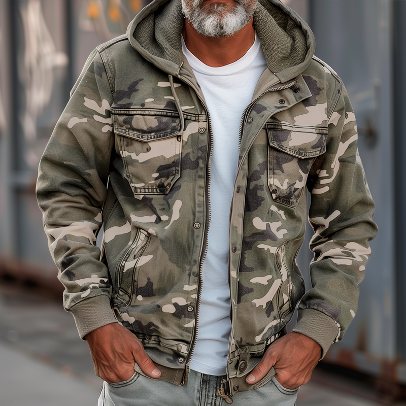 Olijve | Camouflage-Cargojacke – Funktionell, Strapazierfähig & Stilvoll 3