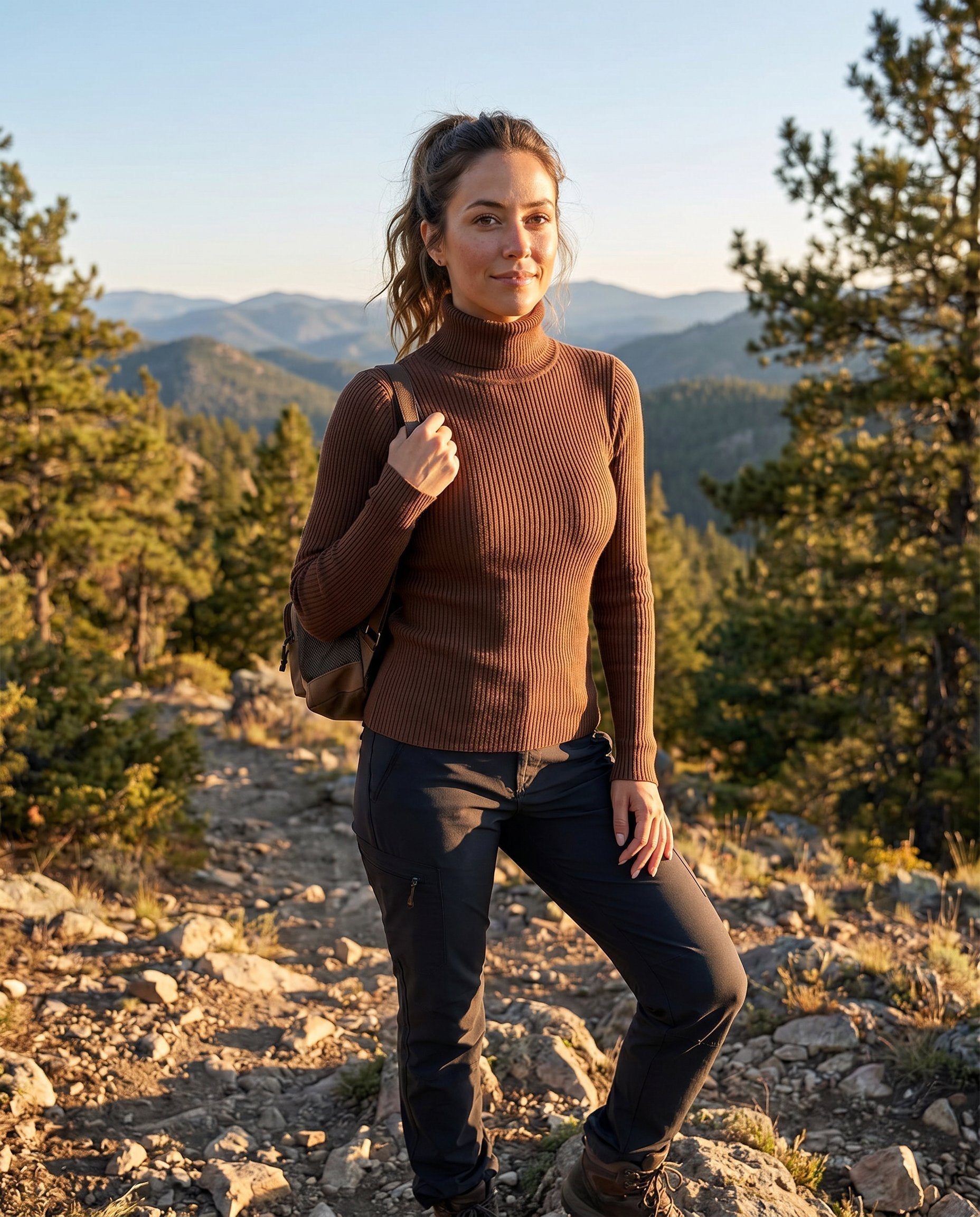 Olivia | Eleganter und schlichter Rippstrick-Rollkragenpullover 1