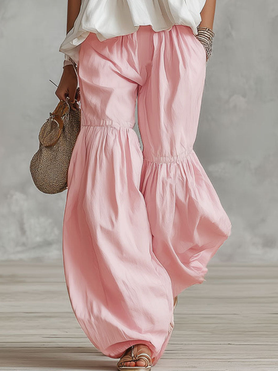 Ophira | Elegantes, Atmungsaktives Damen-Set aus Ärmellosem Oberteil & Weiten Hosen 3