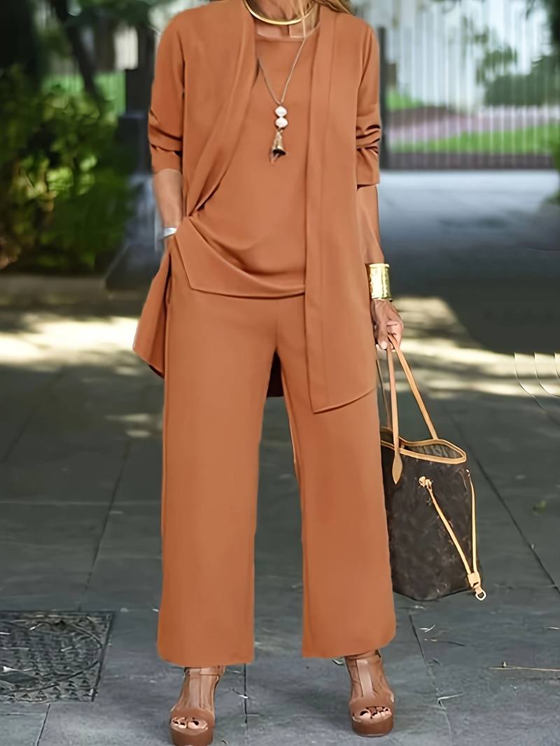 Ophira | Vielseitiges 3-teiliges Damen Set mit Rundhalsausschnitt – Elegant & Bequem für Jeden Anlass 2