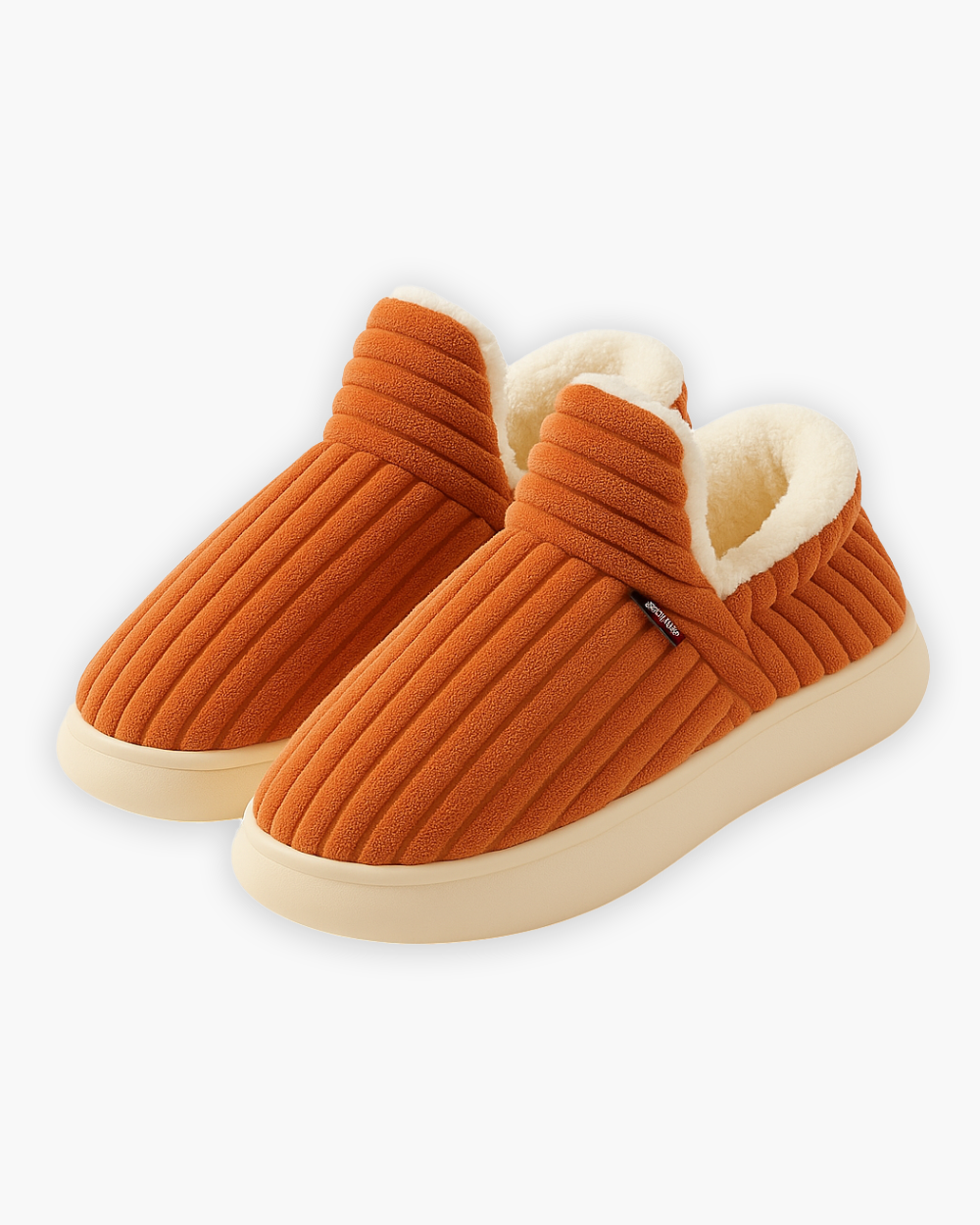 Gefütterte Hausschuhe mit rutschfester Sohle