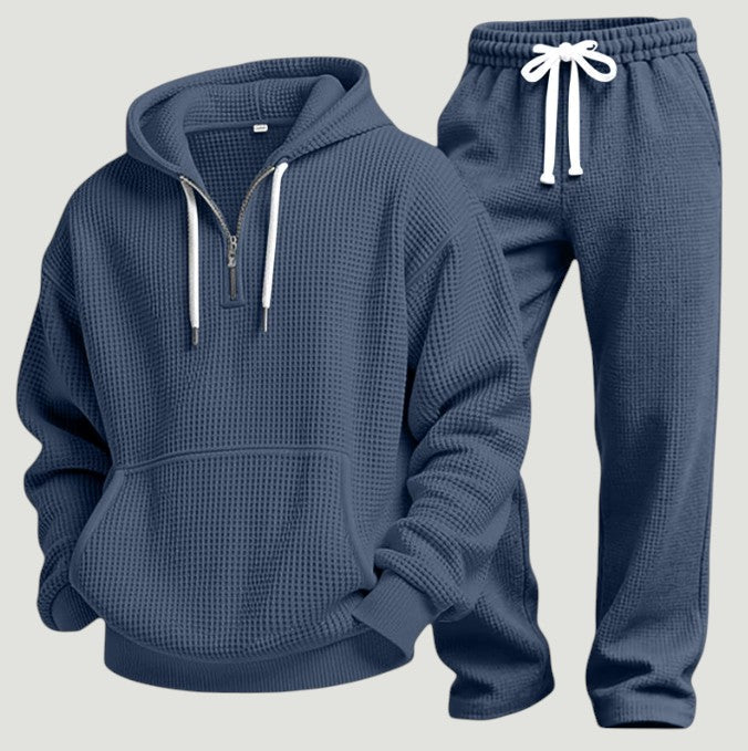 Oskar | Atmungsaktives, Weiches & Modernes Waffelstrick-Hoodie und Jogginghose Set 6