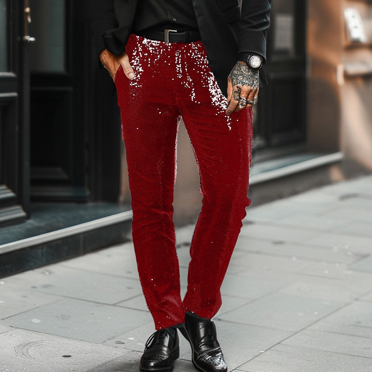 Rafael | Stilvolle und glamouröse Paillettenhose 6