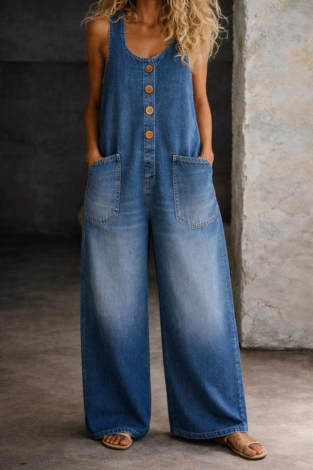 Romy | Bequemer, Stilvoller & Vielseitiger Damen-Overall mit weitem Bein 1