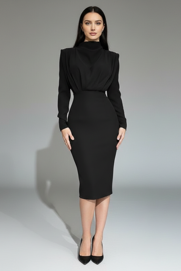 Sarina | Elegantes Maxikleid Langarm für Damen – Festlich & Warm für Besondere Anlässe 10