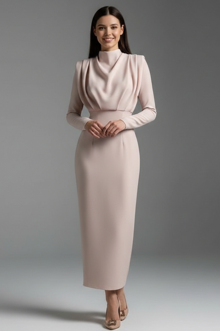 Sarina | Elegantes Maxikleid Langarm für Damen – Festlich & Warm für Besondere Anlässe 11