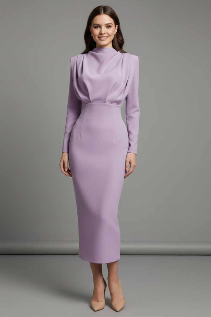 Sarina | Elegantes Maxikleid Langarm für Damen – Festlich & Warm für Besondere Anlässe 6