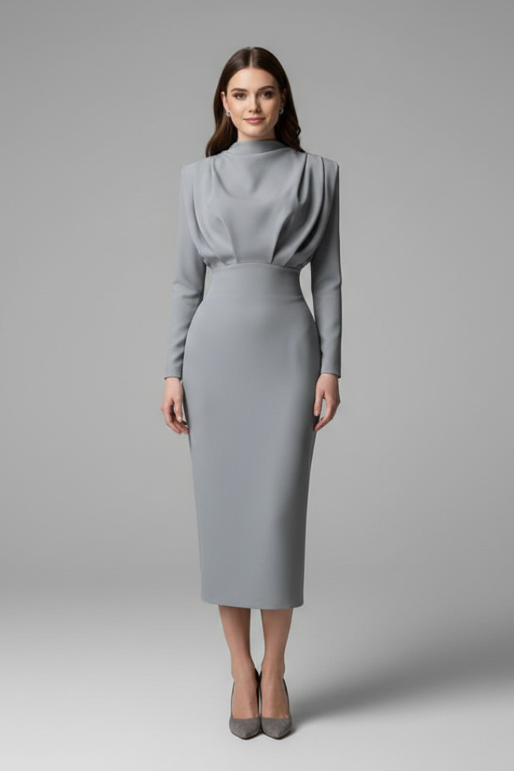 Sarina | Elegantes Maxikleid Langarm für Damen – Festlich & Warm für Besondere Anlässe 7