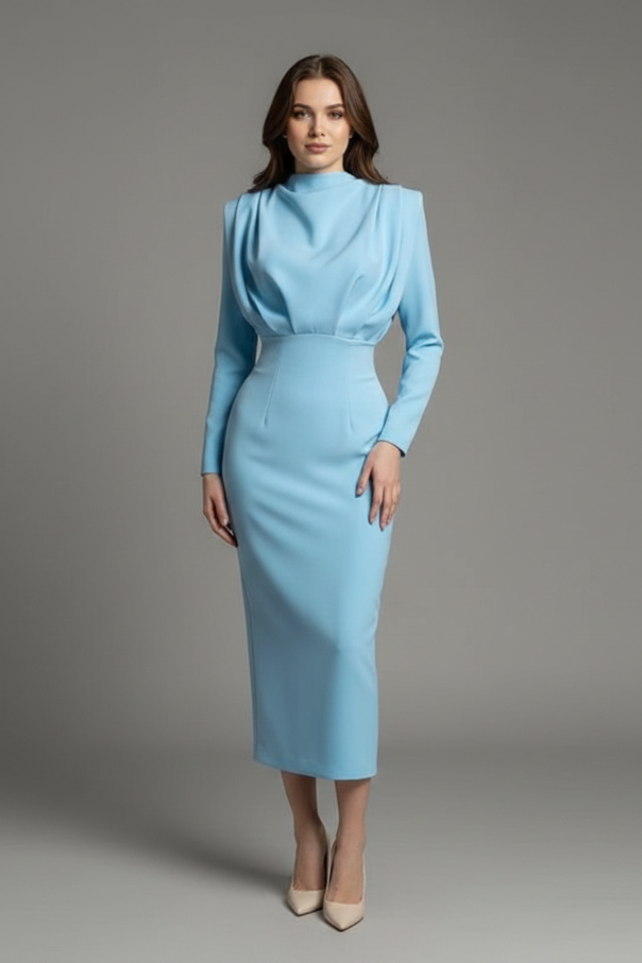 Sarina | Elegantes Maxikleid Langarm für Damen – Festlich & Warm für Besondere Anlässe 8