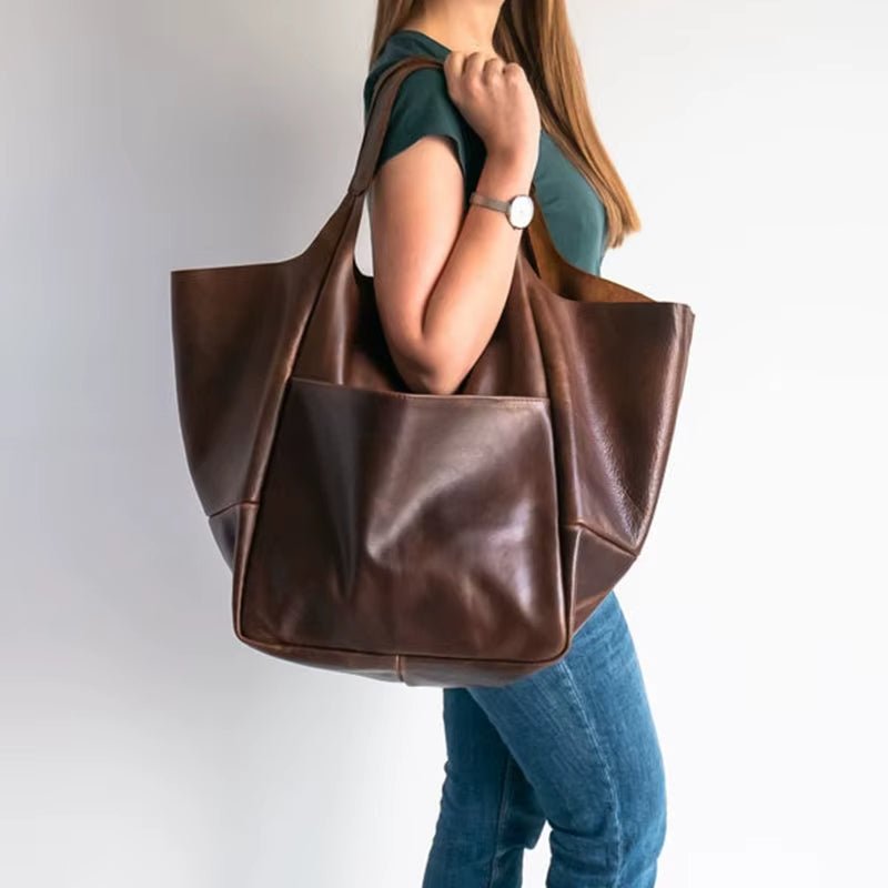 Savannah | Übergroße Tragetasche aus veganem Leder 4