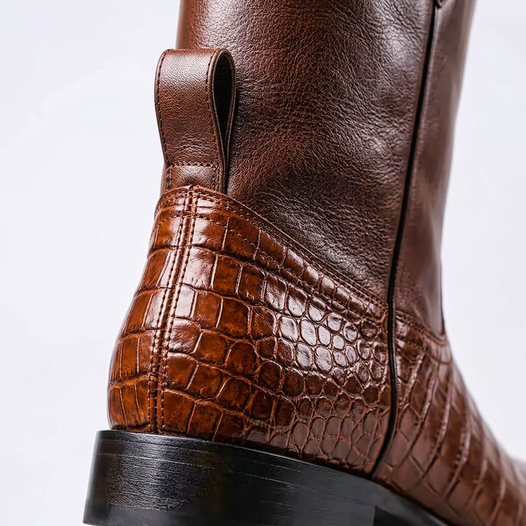 Scarlett | Vintage-Stiefel aus strukturiertem Leder 2