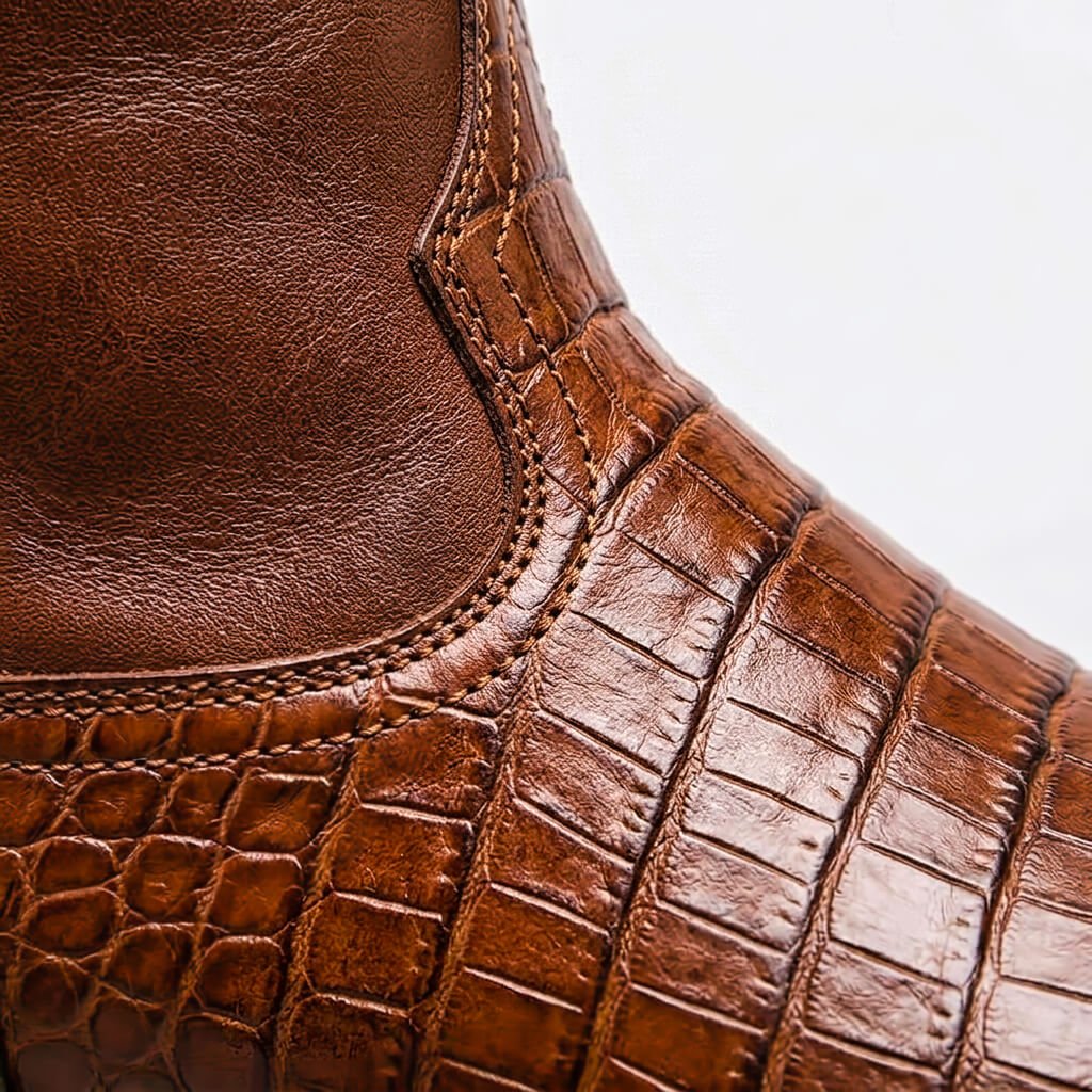 Scarlett | Vintage-Stiefel aus strukturiertem Leder 3