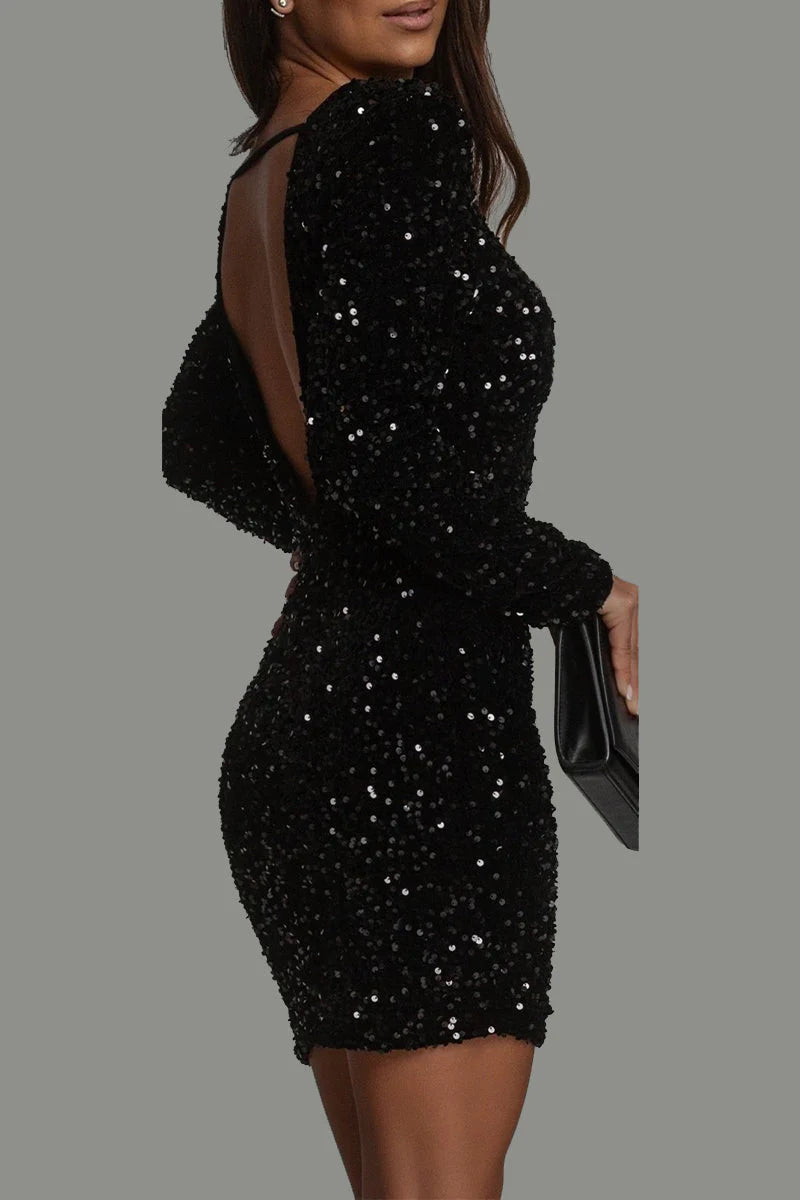 Seraphina | Atemberaubendes Und Rückenfreies Damen-Paillettenkleid 5