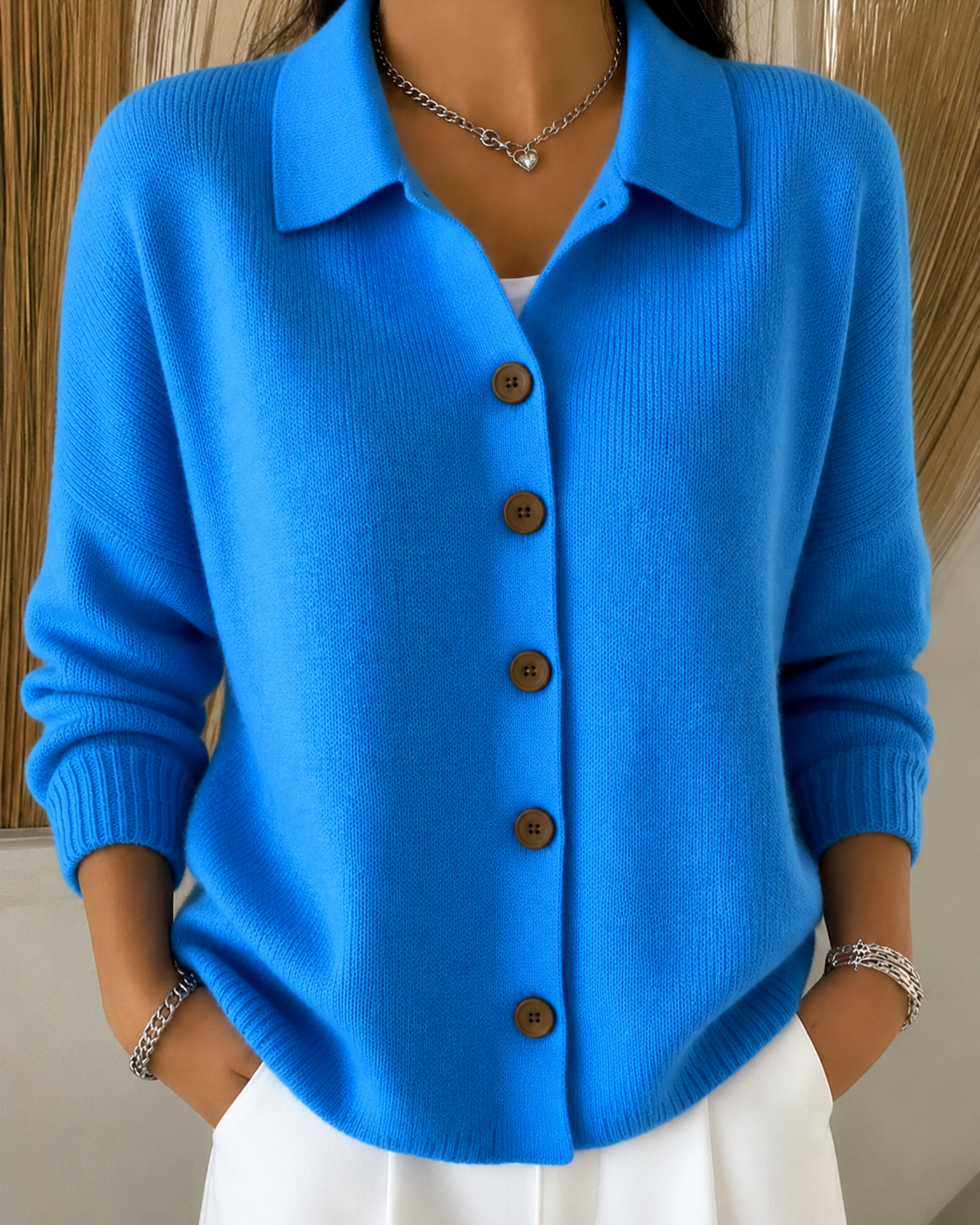 Sienna | Strickjacke mit Knopfkragen 0