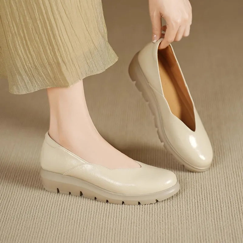 Silia | Bequeme, Elegante & Leder Damen Ballerinas Schwarz 7