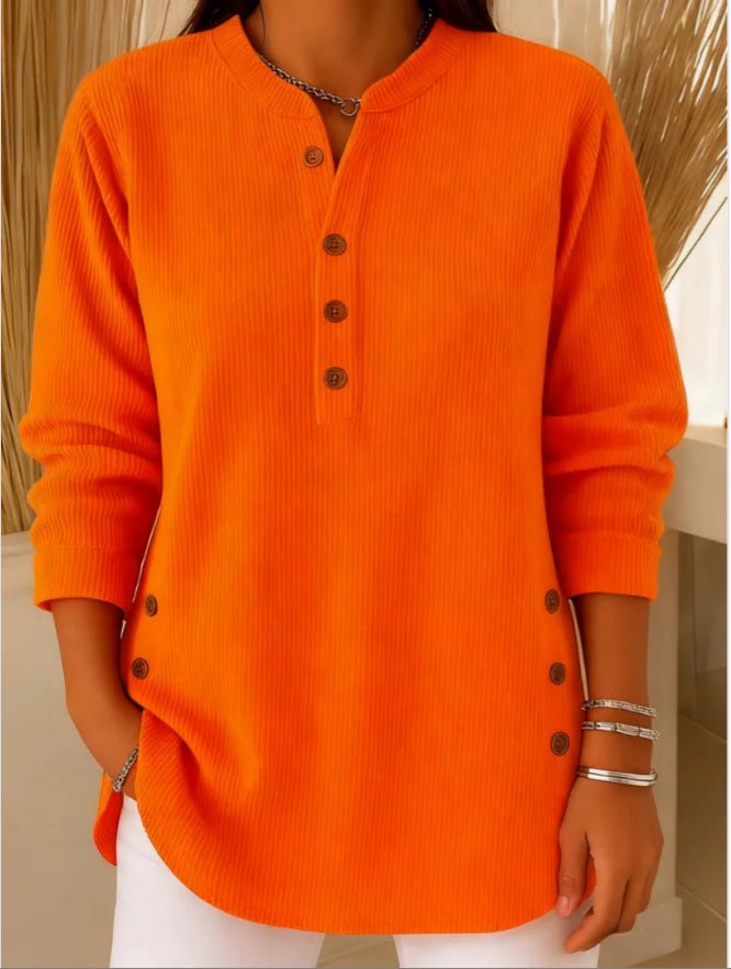 Sofia | Vielseitiges und stylisches Henley-Rippstrick-Tunika-Top 6